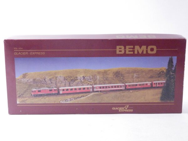 »BEMO 7058 120 H0e DC · RHB "GLACIER EXPRESS" ZUGPACKUNG · OVP«