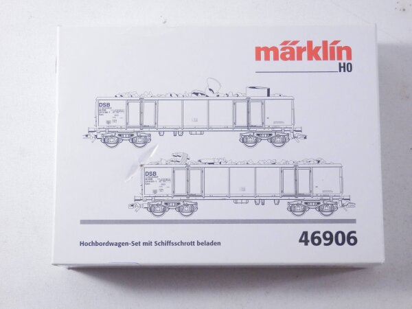 »MÄRKLIN 46906 H0 AC · HOCHBORDWAGEN SET BELADEN 2-TLG · OVP« #1