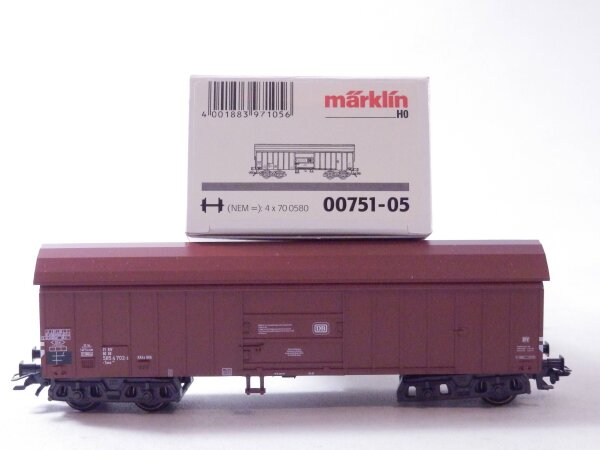 »MÄRKLIN 00751-05 H0 AC · SCHWENKDACHWAGEN DB · OVP« #12 #1