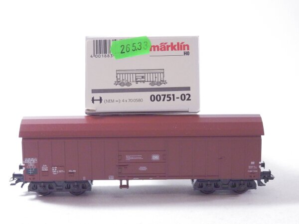 »MÄRKLIN 00751-02 H0 AC · SCHWENKDACH-WAGEN DER DB · OVP«  #12 #5