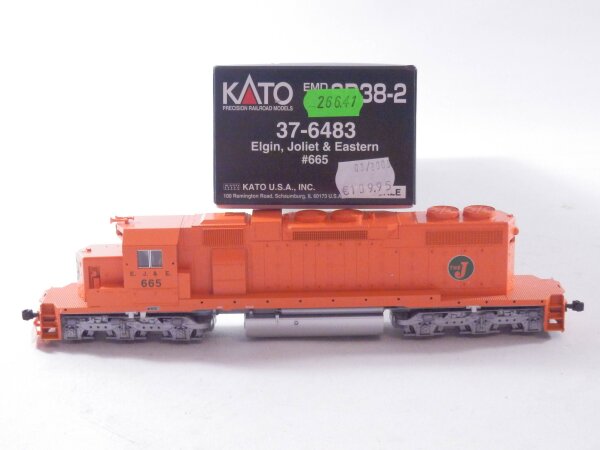 »KATO 37-6483 H0 DC · DIESELLOK EMD SD38-2 "ELGIN, JOLIET & EASTERN" · OVP«