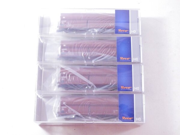 »ROCO 66169 H0 DC · 4-TEILIGES SCHWENKDACHWAGEN SET DER DB · OVP« #1