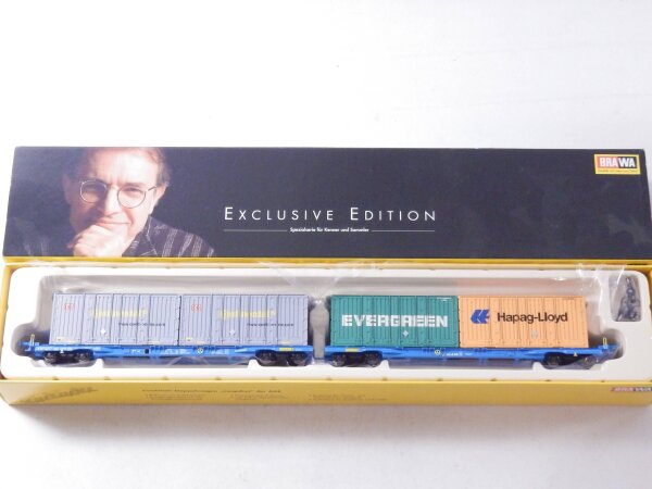 »BRAWA 2300 H0 DC · CONTAINER DOPPELWAGEN "MEGAFRET" DER AAE · OVP« #1