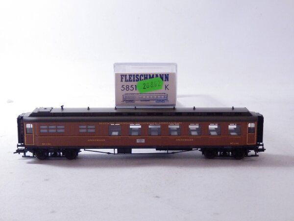 »FLEISCHMANN 5851 H0 DC · PERSONENWAGEN SPEISEWAGEN DSG · OVP« #1