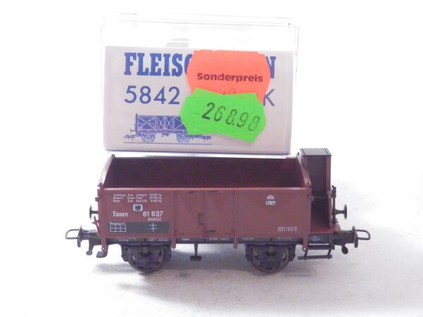 »FLEISCHMANN 5842 H0 DC · KLAPPDECKELWAGEN DER DRG · OVP«