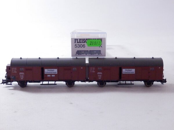 »FLEISCHMANN 5306 H0 DC · LEIG STÜCKGUT SCHNELLVERKEHR DER DR · OVP«