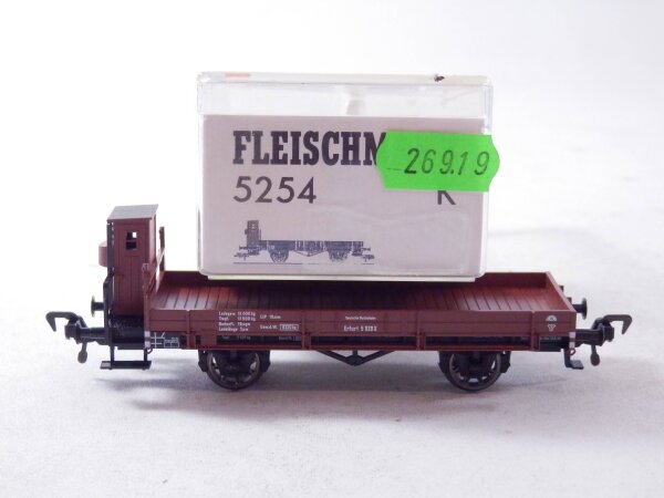 »FLEISCHMANN 5254K H0 DC · NIEDERBORDWAGEN DER DR · OVP«