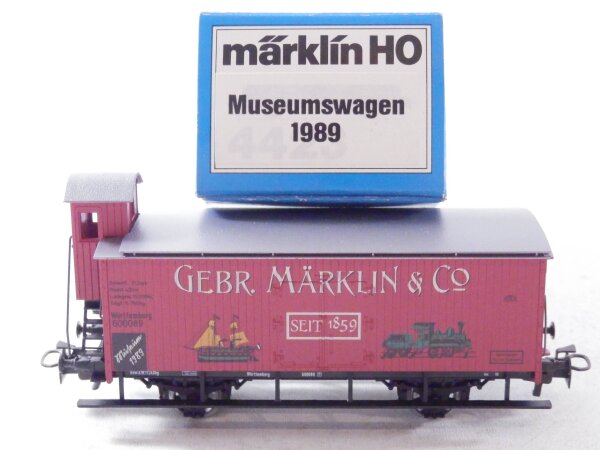 »MÄRKLIN H0 AC · MUSEUMSWAGEN 1989 GEBR. MÄRKLIN · OVP«