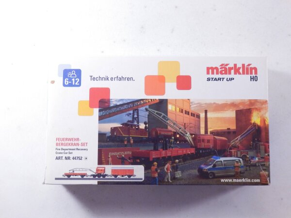 »MÄRKLIN 44752 H0 AC · FEUERWEHR BERGEKRAN SET · OVP«