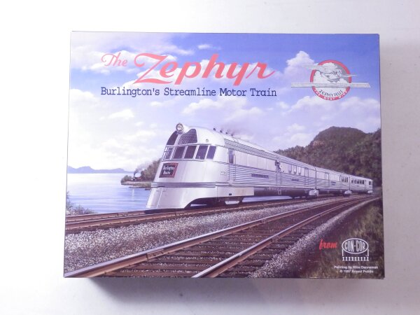 »CON-COR 001-8721 H0 DC · ZEPHYR BURLINGTONS STREAMLINE MOTOR TRAIN · OVP«