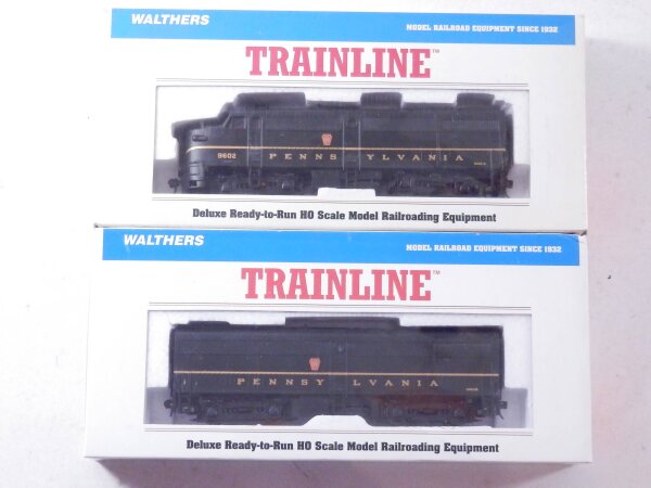 »WALTHERS 931-263 + 931-206 H0 DC · DIESELLOK ALCO 2-TEILIG PENNSYLVANIA RAILROAD  · OVP«