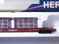 »HERIS 11506 H0 DC · GLASTRANSPORTWAGEN VEGLA DB · OVP« #1 #3 #4
