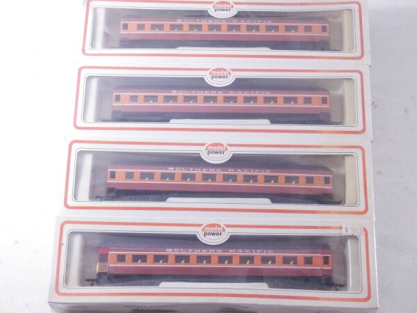 »MODELPOWER H0 DC · PERSONENWAGENSET "HARRIMAN COACH" 4-TEILIG · OVP« #6 #5 #4
