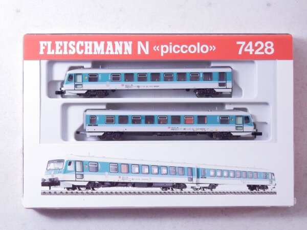 »FLEISCHMANN 7428 N DC · DIESELTRIEBZUG BR 628 DER DB · OVP«