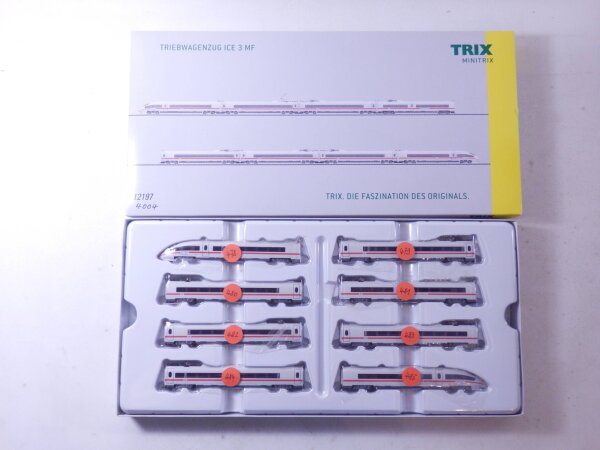 »MINITRIX 12197 N DC · TRIEBWAGENZUG ICE 3 8-TEILIGES SET · OVP«