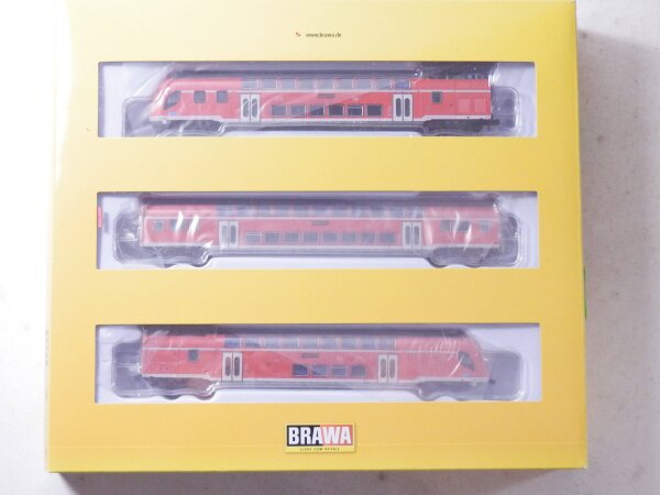 »BRAWA 64528 N DC · DOPPELSTOCKWAGENSET 3-TEILIG TWINDEXX VARIO DB · OVP« #25