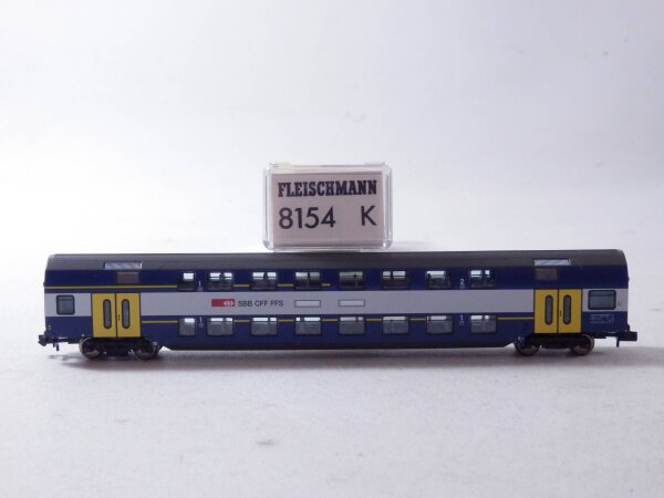 »FLEISCHMANN 8154K N DC · DOPPELSTOCKWAGGON DER SBB · OVP« #1