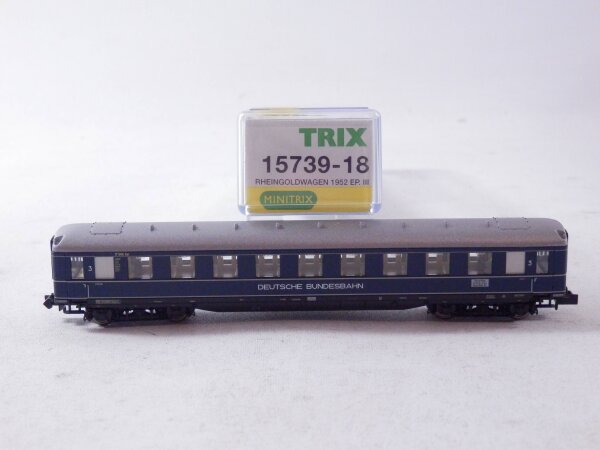 »MINITRIX 15739-18 N DC · PERSONENWAGEN "RHEINGOLD" · OVP« #1 #1 #1
