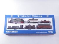 »FLEISCHMANN 4893 H0 DC · ZUGSET "PREUßISCHER GÜTERZUG" T16 K.P.E.V · OVP«