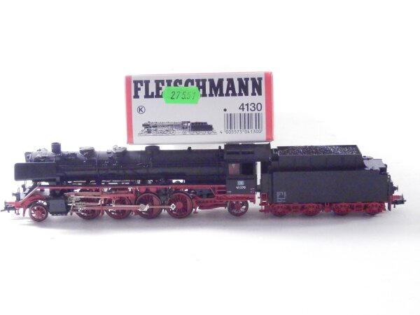»FLEISCHMANN 4130 H0 DC · SCHLEPPTENDER DAMPFLOK BR 41 DER DB · OVP«