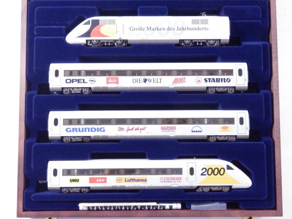 »FLEISCHMANN 1999 H0 DC · ZUGSET "2000" ICE "GROßE MARKEN DES JAHRHUNDERTS" · OVP«