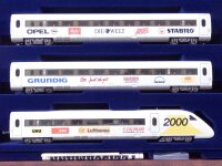 »FLEISCHMANN 1999 H0 DC · ZUGSET "2000" ICE "GROßE MARKEN DES JAHRHUNDERTS" · OVP«