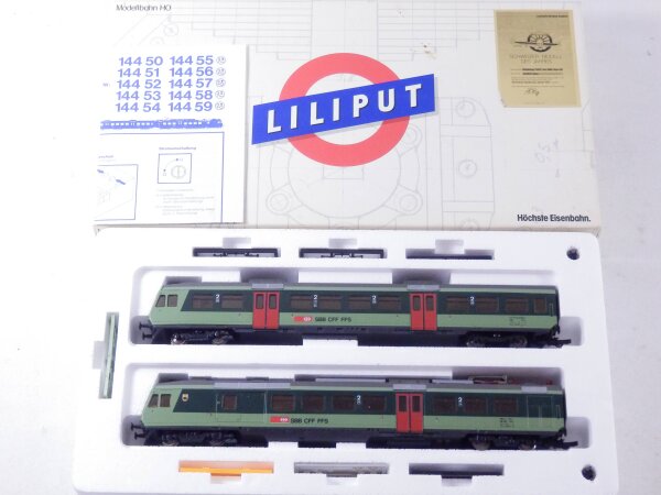 »LILIPUT 14450 H0 DC · NAHVERKEHRS PENDELZUG DER SBB 2-TEILIG · OVP«